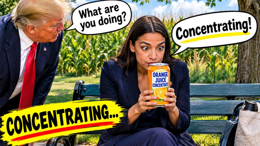 ⁣Trump Asks AOC What She Is Doing - She Says CONCENTRATING!!!