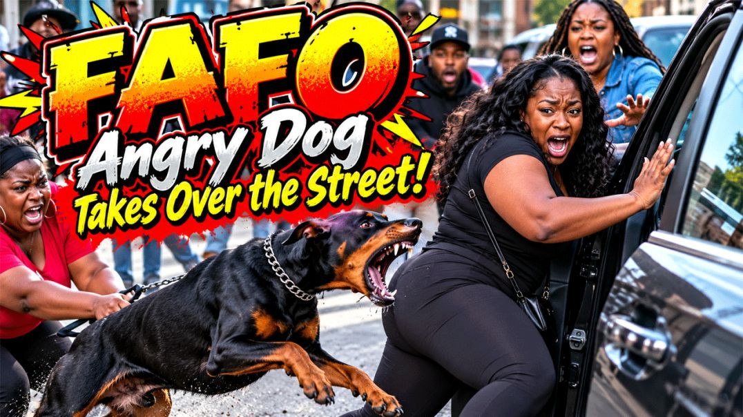 FAFO! Angry Dog Takes Over the Street — Nobody Can Get in the Car!